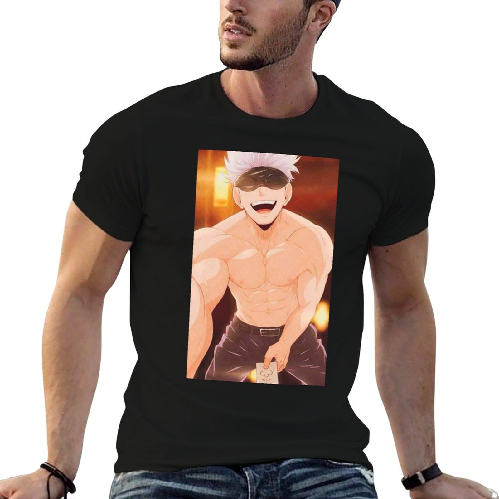 Gojo Satoru Merchandise T-Shir - Anime Merchandise T-Shirts ulasan dan harga